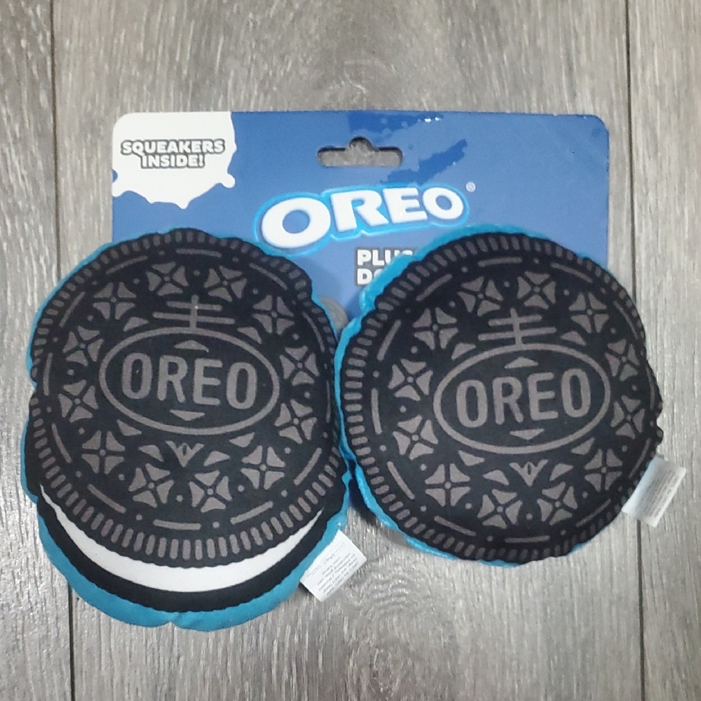 Oreo Black Novelty Cookies Dog Toy Plush Set